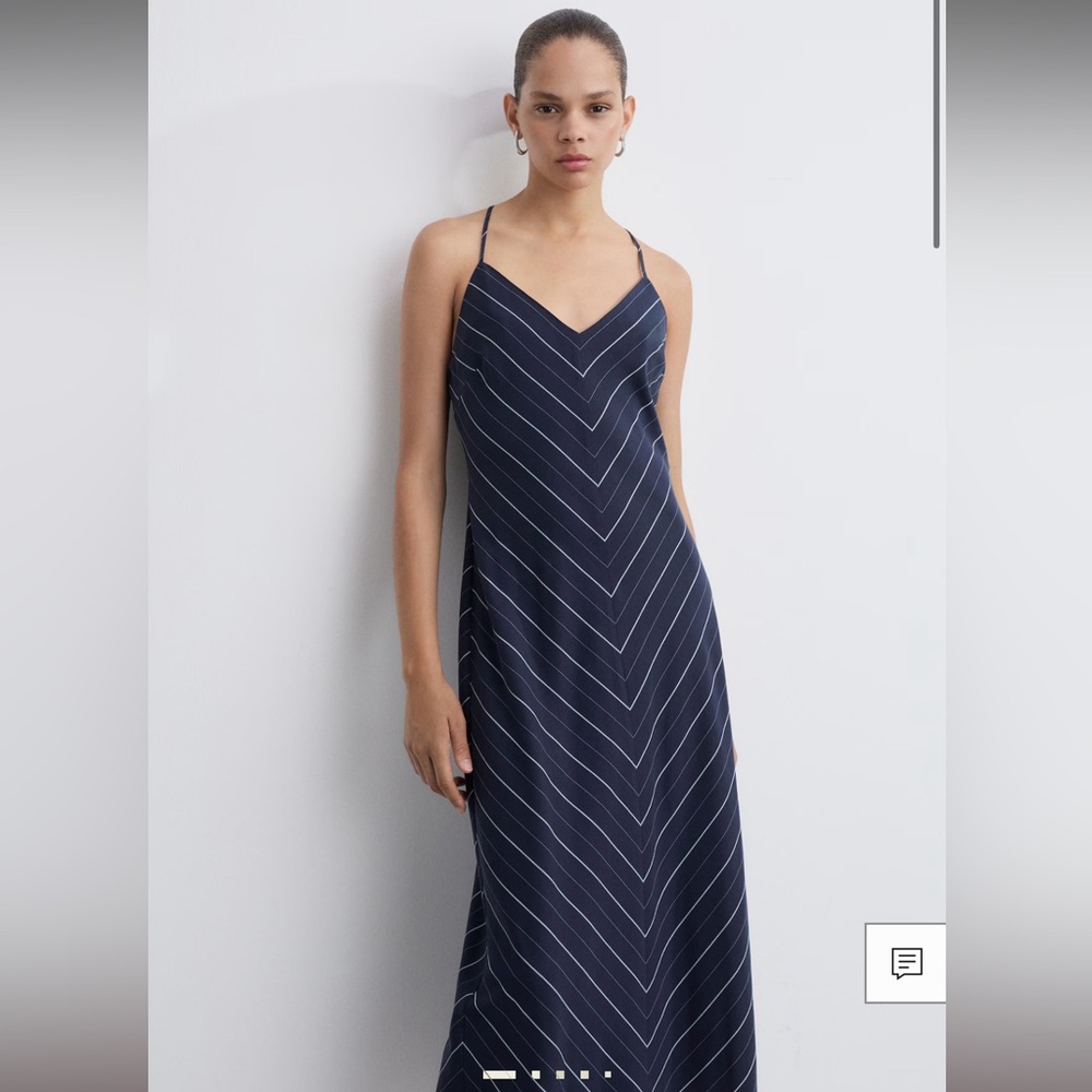 STRIPED LYOCELL DRESS